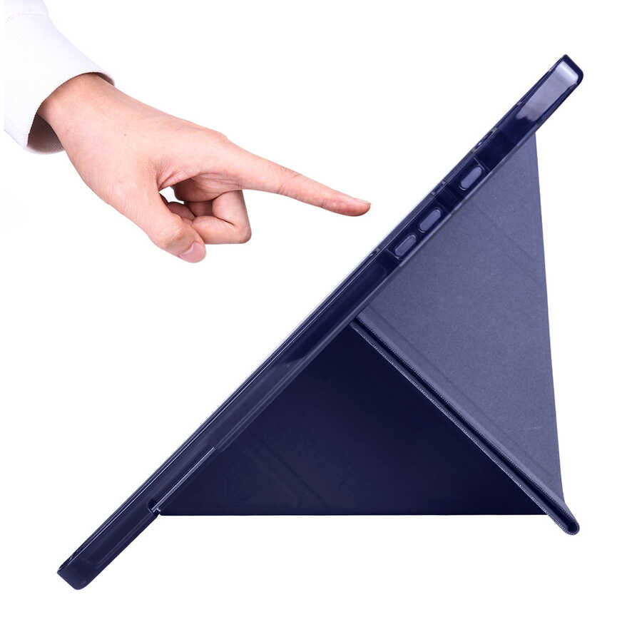 Cepax Foldable Galaxy Tab A8 10.5 SM-X200 (2021) Kalem Bölmeli Standlı Tablet Kılıfı - 5