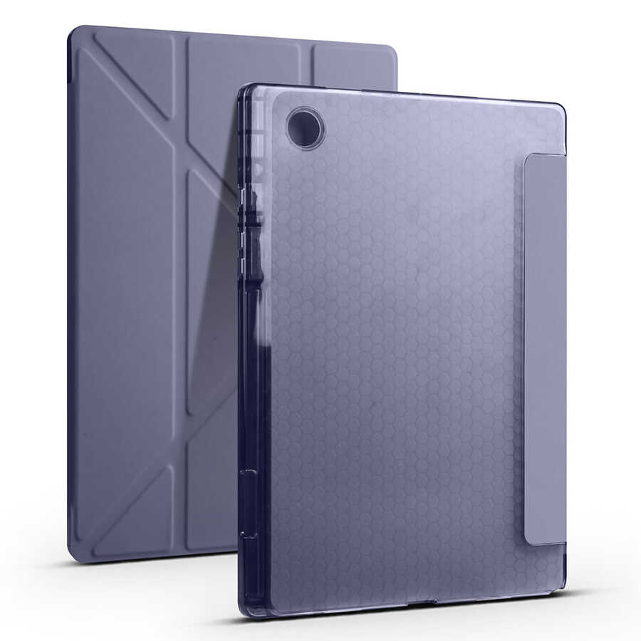 Cepax Foldable Galaxy Tab A8 10.5 SM-X200 (2021) Kalem Bölmeli Standlı Tablet Kılıfı - 11