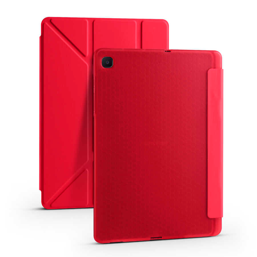 Cepax Foldable Galaxy Tab S6 Lite P610 Kalem Bölmeli Standlı Tablet Kılıfı - 9