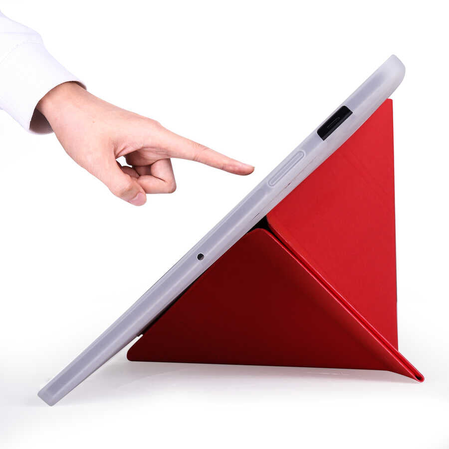 Cepax Foldable Galaxy Tab S7 Plus T970 Kalem Bölmeli Standlı Tablet Kılıfı - 4