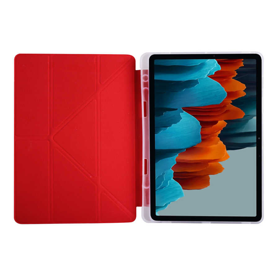 Cepax Foldable Galaxy Tab S7 Plus T970 Kalem Bölmeli Standlı Tablet Kılıfı - 3