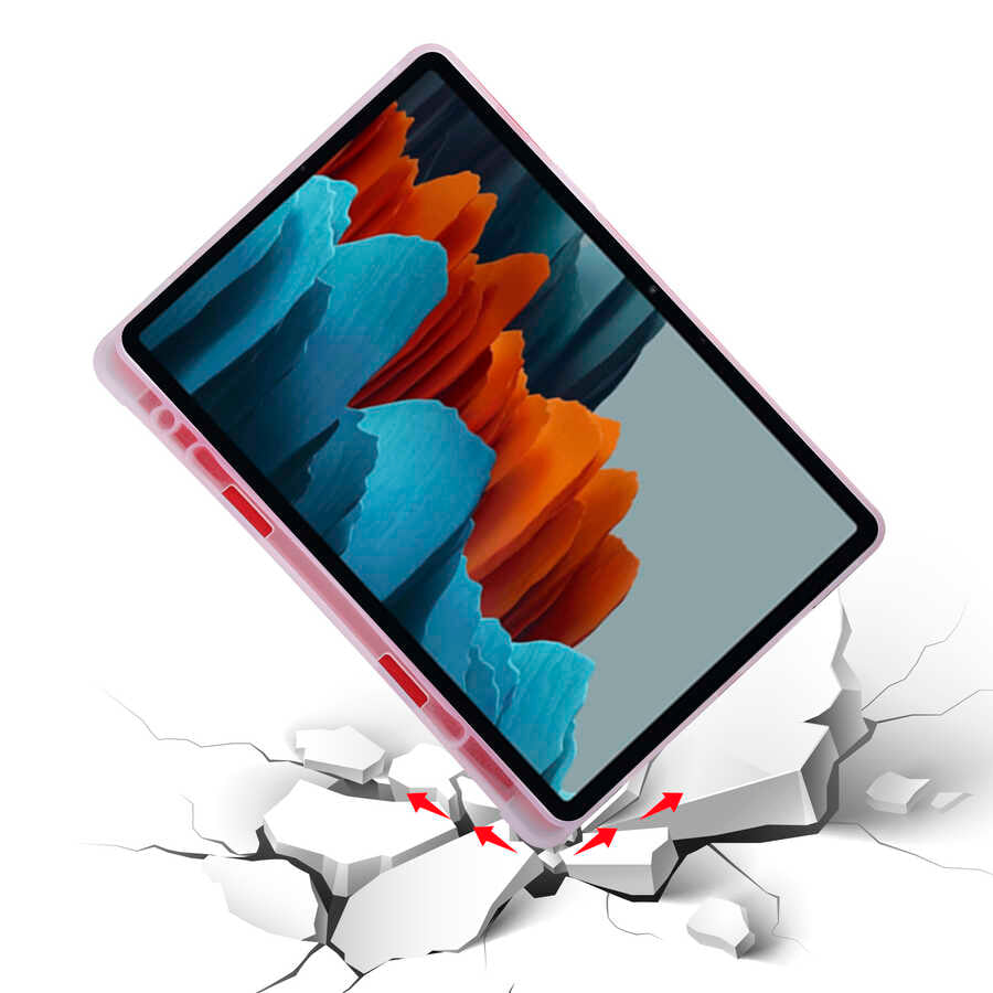 Cepax Foldable Galaxy Tab S7 Plus T970 Kalem Bölmeli Standlı Tablet Kılıfı - 6