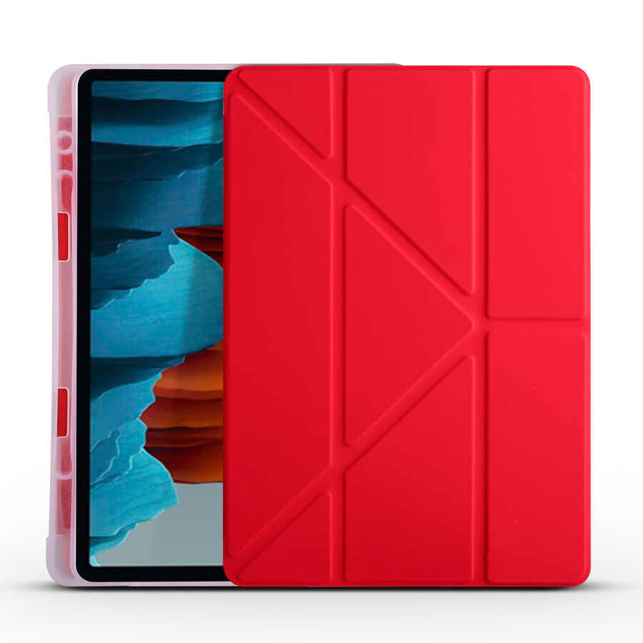 Cepax Foldable Galaxy Tab S7 Plus T970 Kalem Bölmeli Standlı Tablet Kılıfı - 2