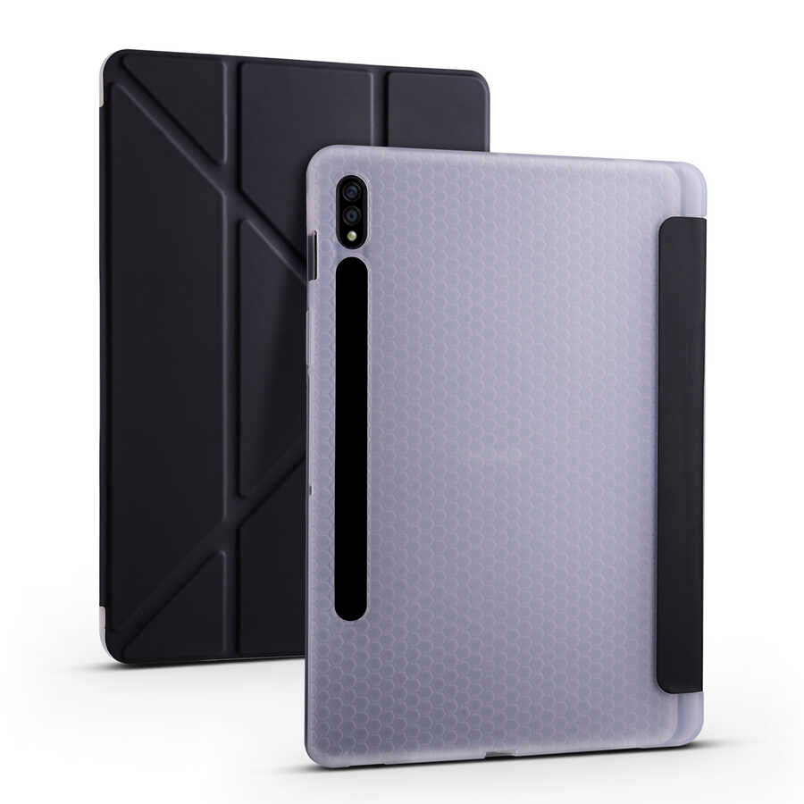 Cepax Foldable Galaxy Tab S7 Plus T970 Kalem Bölmeli Standlı Tablet Kılıfı - 7
