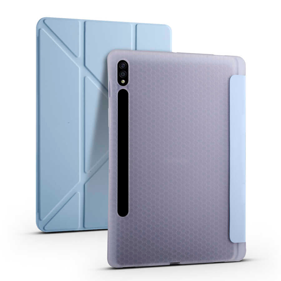 Cepax Foldable Galaxy Tab S7 Plus T970 Kalem Bölmeli Standlı Tablet Kılıfı - 8