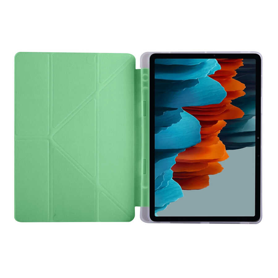 Cepax Foldable Galaxy Tab S7 T870 Kalem Bölmeli Standlı Tablet Kılıfı - 3