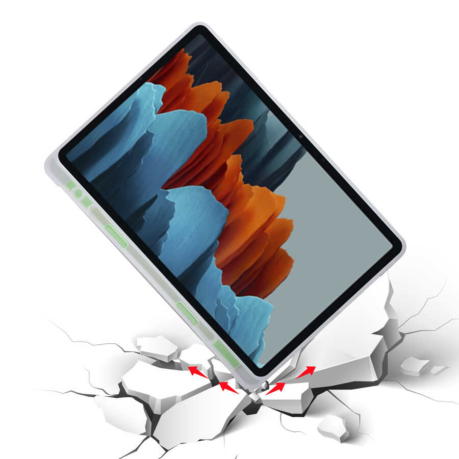 Cepax Foldable Galaxy Tab S7 T870 Kalem Bölmeli Standlı Tablet Kılıfı - 5