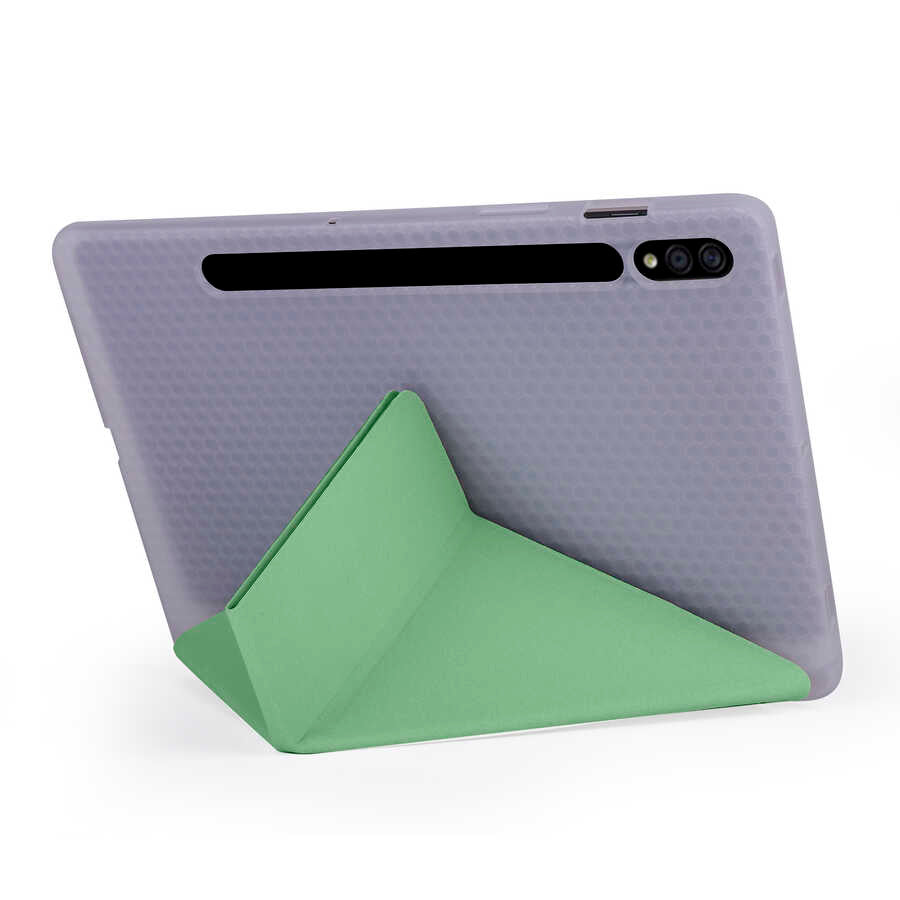 Cepax Foldable Galaxy Tab S7 T870 Kalem Bölmeli Standlı Tablet Kılıfı - 6