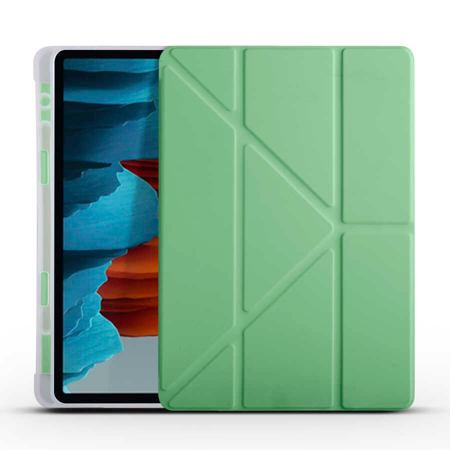 Cepax Foldable Galaxy Tab S7 T870 Kalem Bölmeli Standlı Tablet Kılıfı - 2