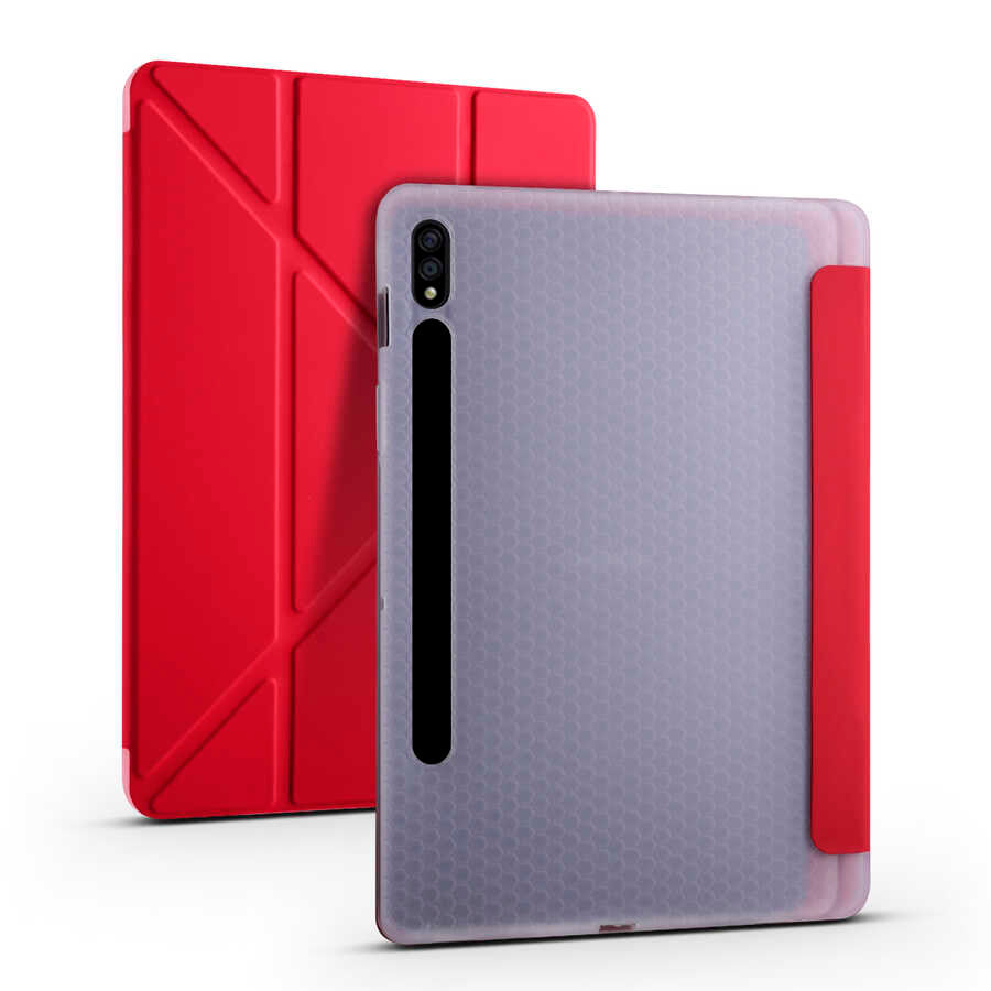 Cepax Foldable Galaxy Tab S7 T870 Kalem Bölmeli Standlı Tablet Kılıfı - 8