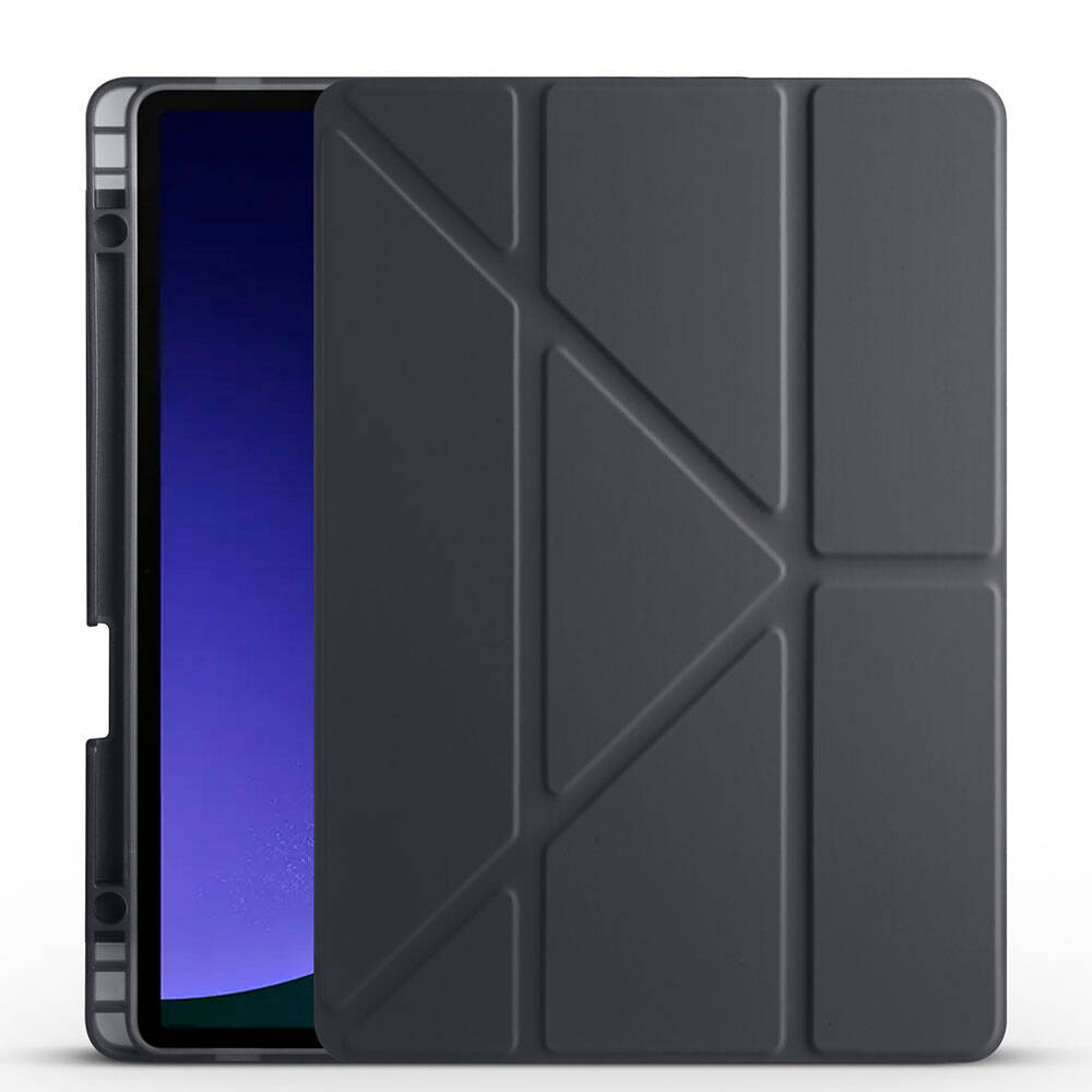 Cepax Foldable Galaxy Tab S9 FE Kalem Bölmeli Standlı Tablet Kılıfı - 10