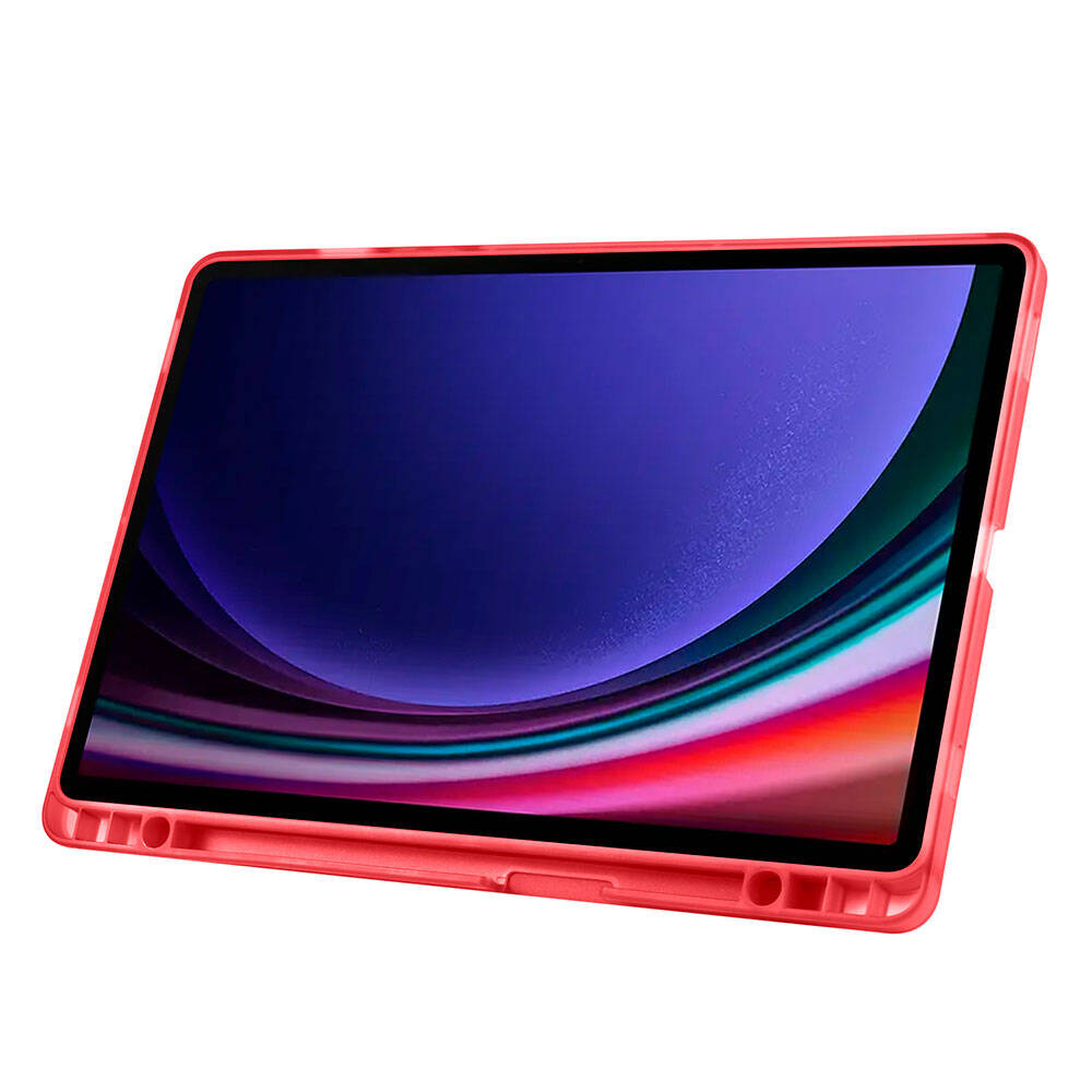 Cepax Foldable Galaxy Tab S9 FE Kalem Bölmeli Standlı Tablet Kılıfı - 45