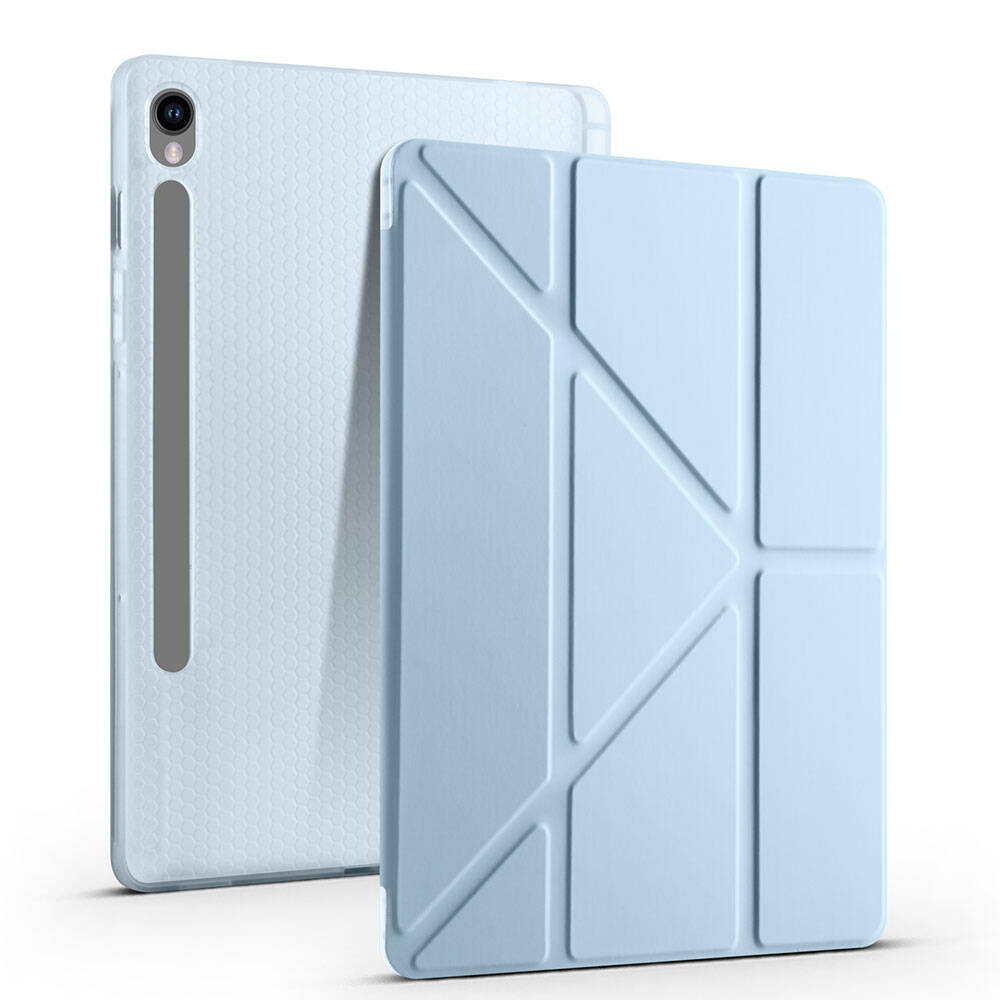 Cepax Foldable Galaxy Tab S9 FE Kalem Bölmeli Standlı Tablet Kılıfı - 3