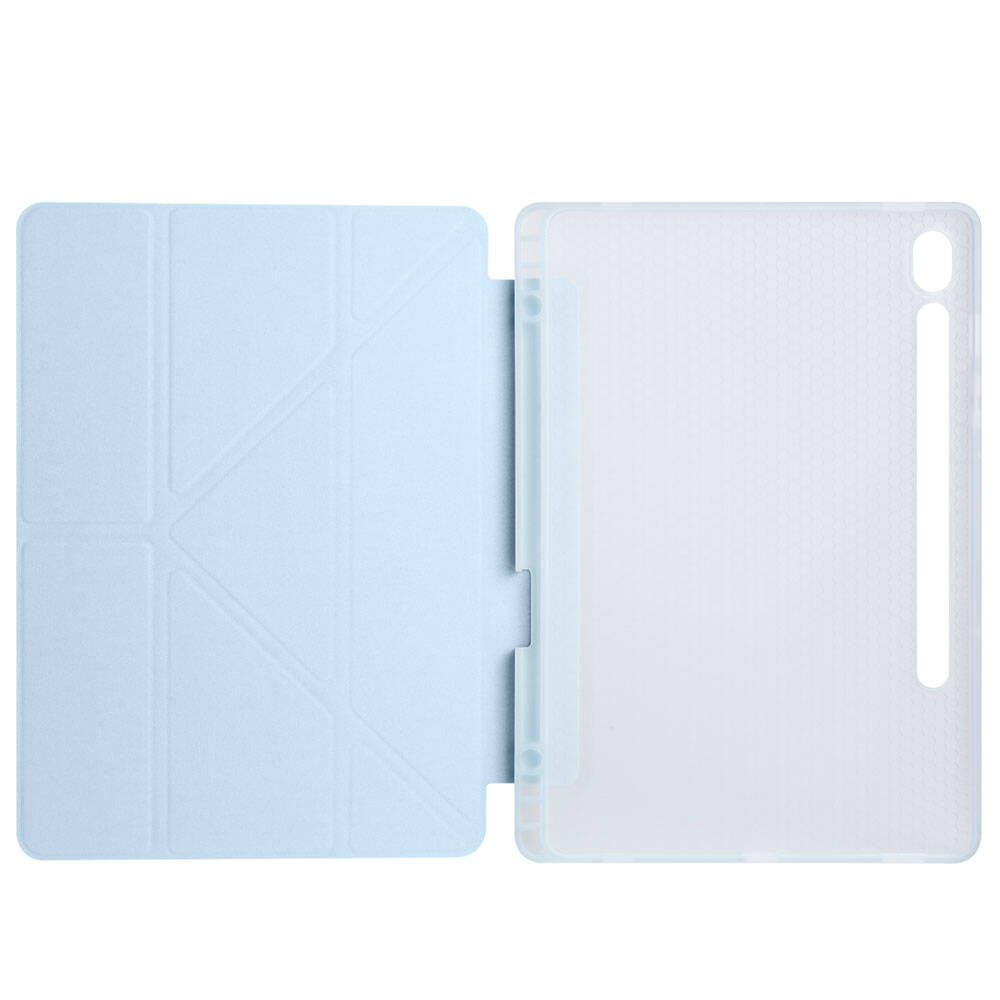 Cepax Foldable Galaxy Tab S9 FE Kalem Bölmeli Standlı Tablet Kılıfı - 17