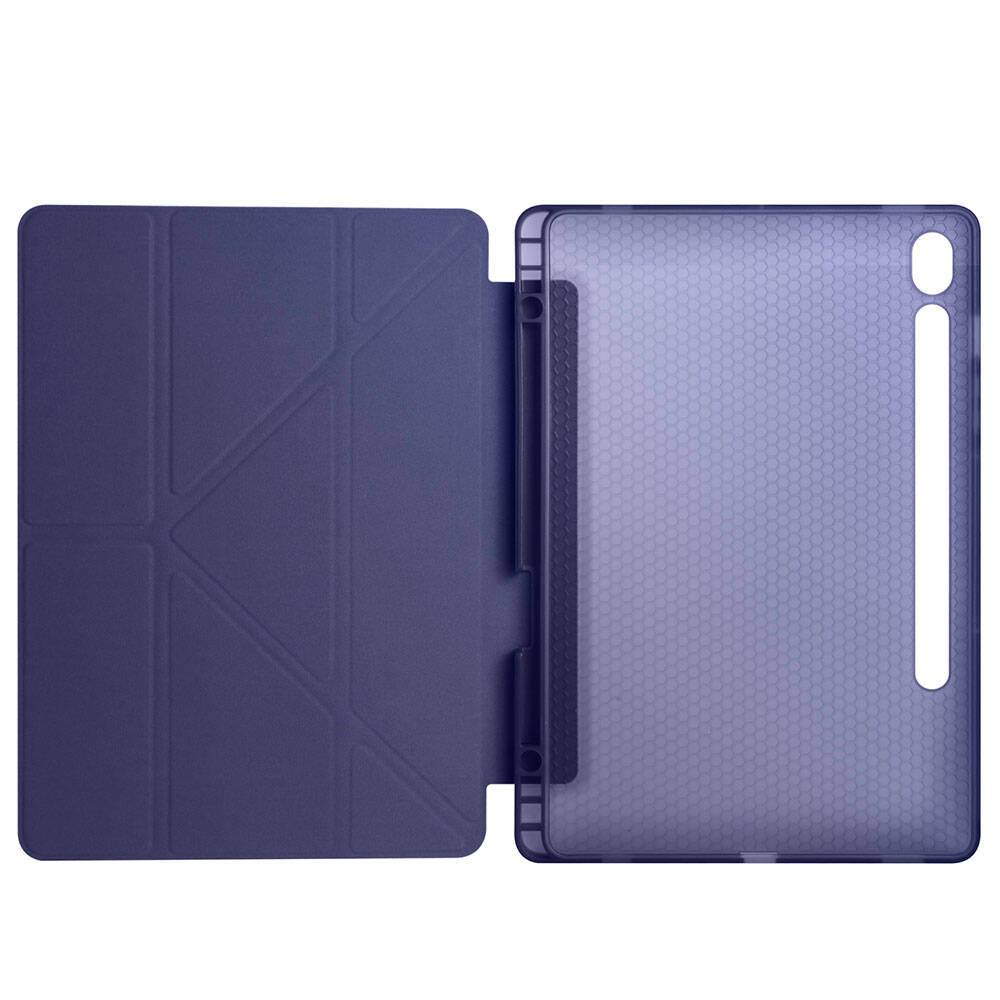 Cepax Foldable Galaxy Tab S9 FE Kalem Bölmeli Standlı Tablet Kılıfı - 19