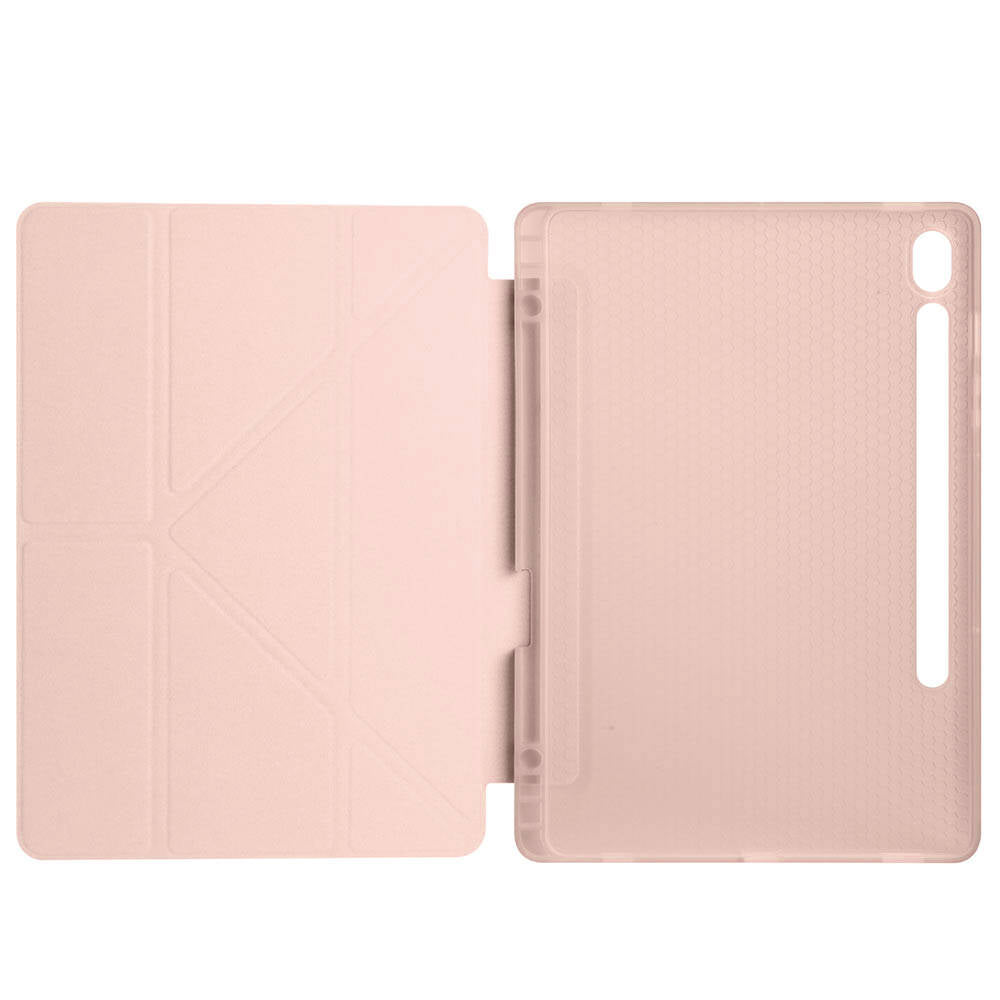 Cepax Foldable Galaxy Tab S9 FE Kalem Bölmeli Standlı Tablet Kılıfı - 16