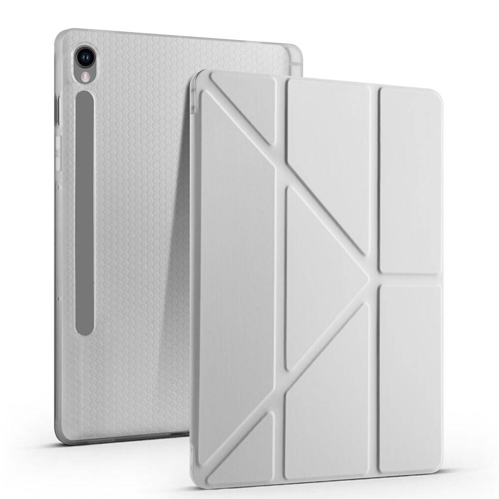 Cepax Foldable Galaxy Tab S9 FE Kalem Bölmeli Standlı Tablet Kılıfı - 8