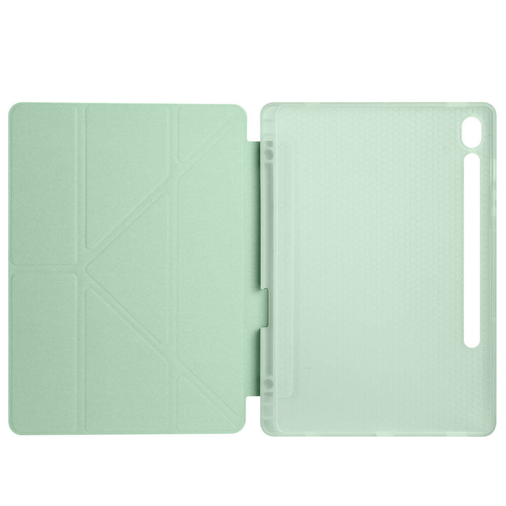 Cepax Foldable Galaxy Tab S9 FE Kalem Bölmeli Standlı Tablet Kılıfı - 12
