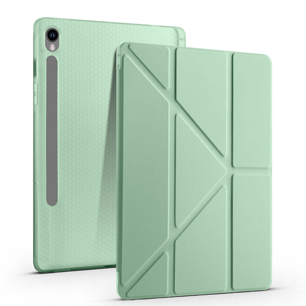 Cepax Foldable Galaxy Tab S9 FE Kalem Bölmeli Standlı Tablet Kılıfı - 9