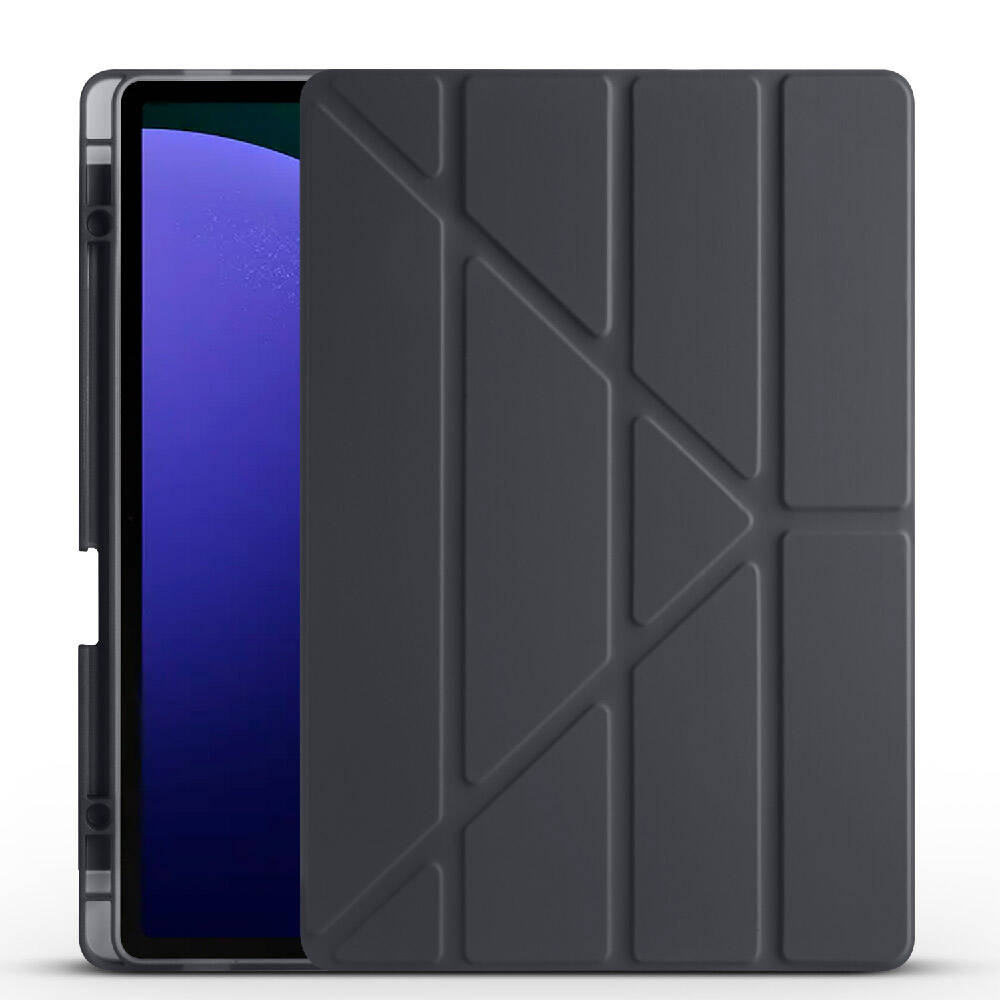 Cepax Foldable Galaxy Tab S9 FE Plus Kalem Bölmeli Standlı Tablet Kılıfı - 47