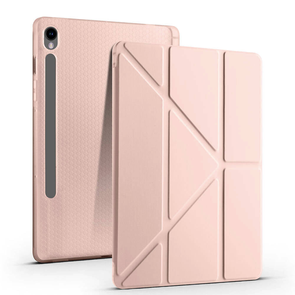 Cepax Foldable Galaxy Tab S9 Kalem Bölmeli Standlı Tablet Kılıfı - 9