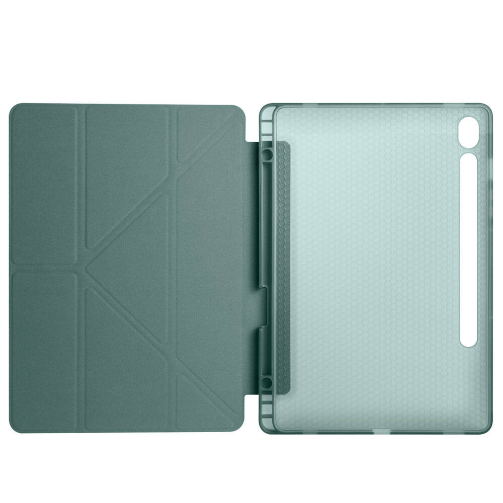 Cepax Foldable Galaxy Tab S9 Kalem Bölmeli Standlı Tablet Kılıfı - 36