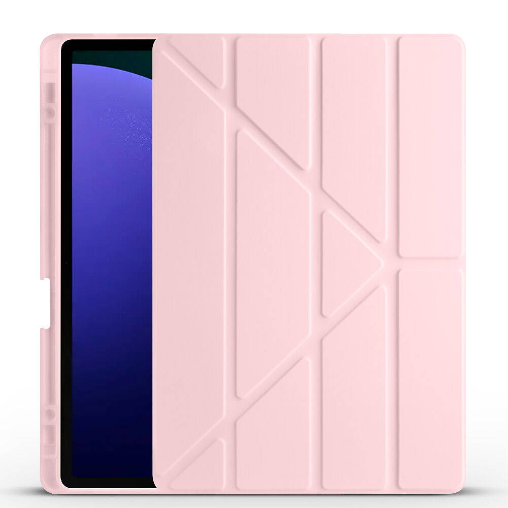 Cepax Foldable Galaxy Tab S9 Plus Kalem Bölmeli Standlı Tablet Kılıfı - 33