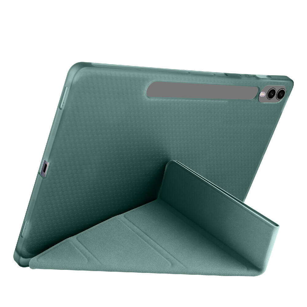 Cepax Foldable Galaxy Tab S9 Plus Kalem Bölmeli Standlı Tablet Kılıfı - 13