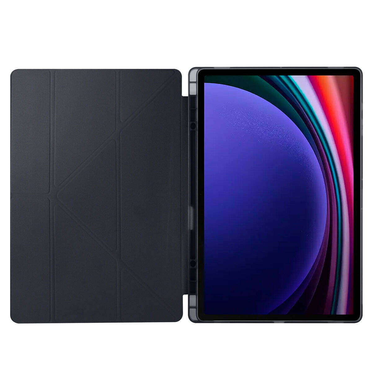 Cepax Foldable Galaxy Tab S9 Ultra Kalem Bölmeli Standlı Tablet Kılıfı - 11