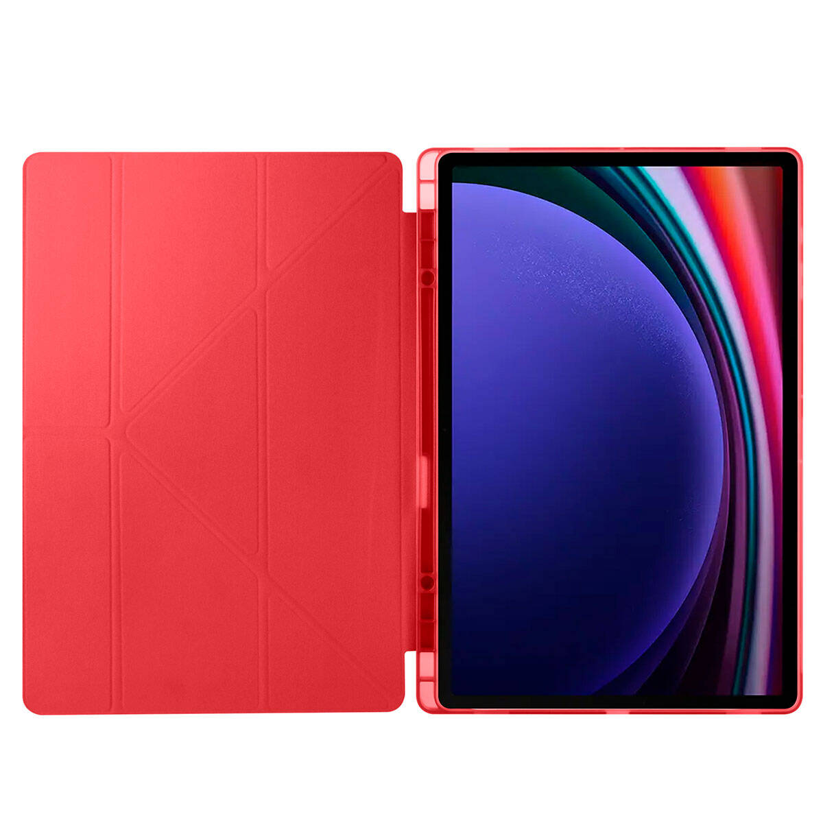 Cepax Foldable Galaxy Tab S9 Ultra Kalem Bölmeli Standlı Tablet Kılıfı - 10