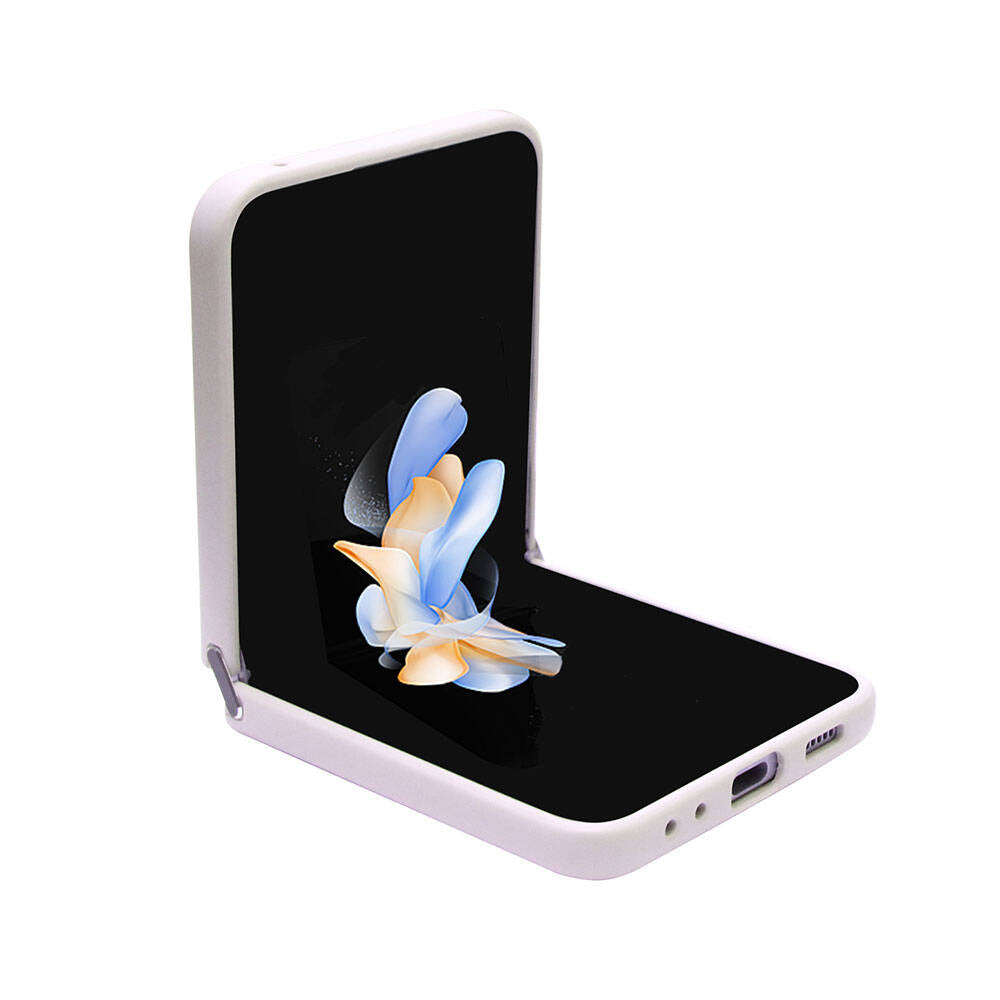 Guess Galaxy Z Flip 5 Kılıf Orjinal Lisanslı PU Deri Taşlı Üçgen Logo 4G Desenli Strass Telefon Kılıfı - 3