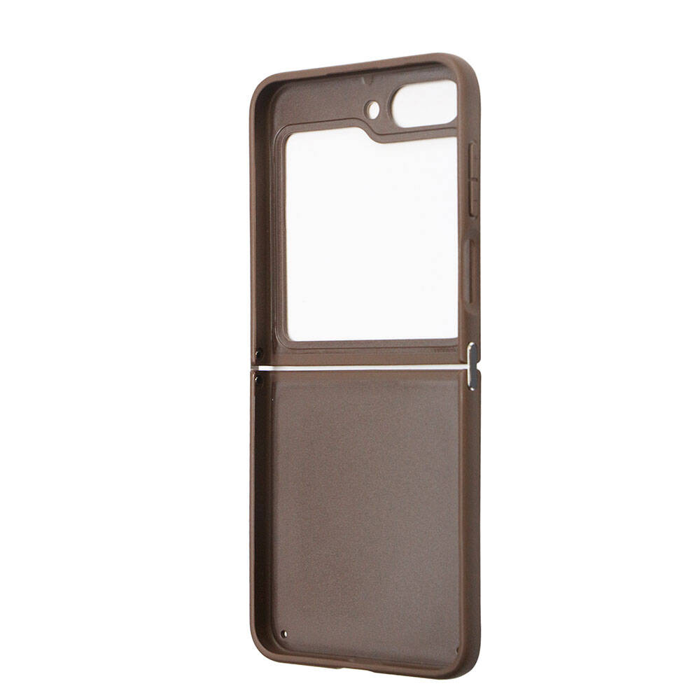 Guess Galaxy Z Flip 5 Kılıf Orjinal Lisanslı PU Deri Taşlı Üçgen Logo 4G Desenli Strass Telefon Kılıfı - 20