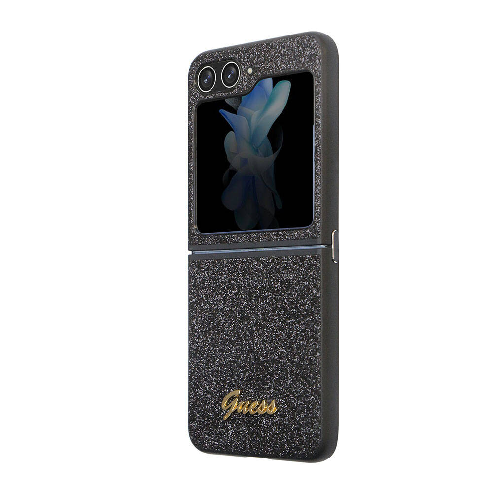 Guess Galaxy Z Flip 5 Orjinal Lisanslı Yazı Logolu Glitter Script Telefon Kılıfı - 5