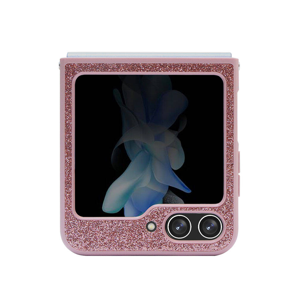 Guess Galaxy Z Flip 5 Orjinal Lisanslı Yazı Logolu Glitter Script Telefon Kılıfı - 16