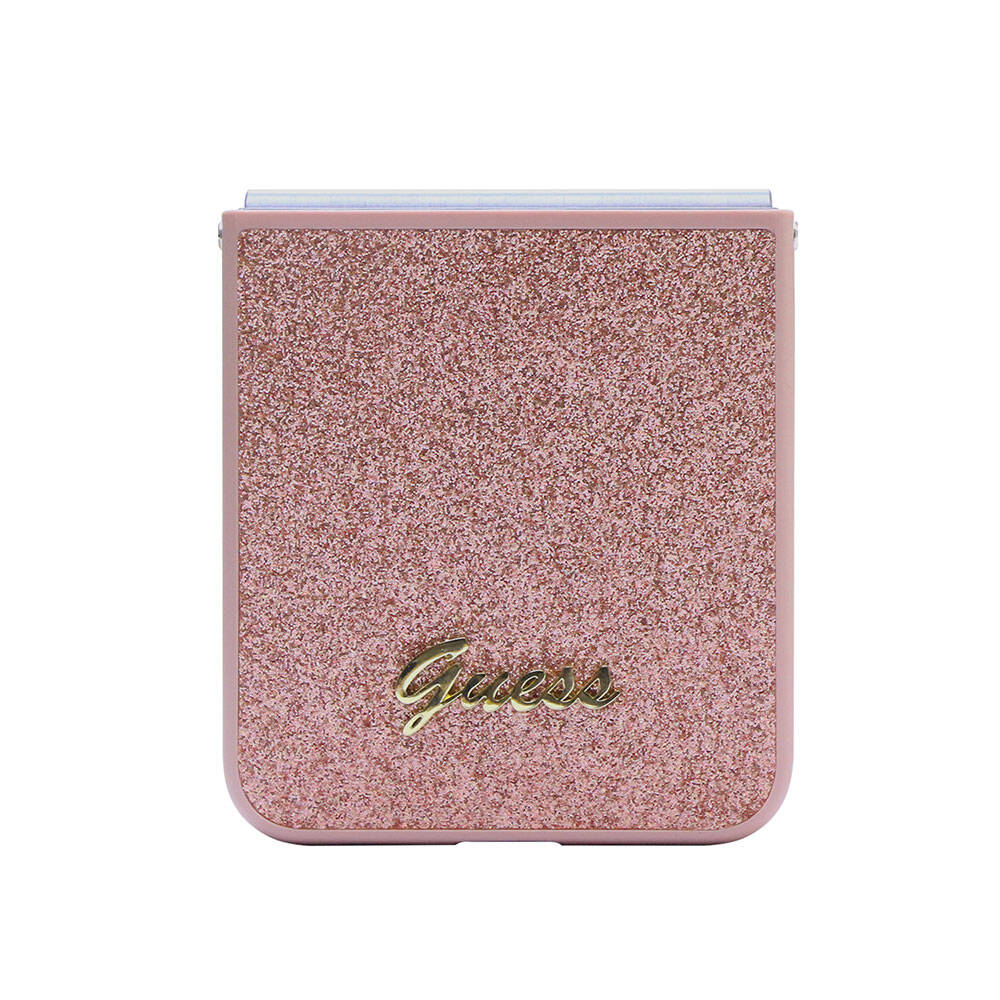 Guess Galaxy Z Flip 5 Orjinal Lisanslı Yazı Logolu Glitter Script Telefon Kılıfı - 18