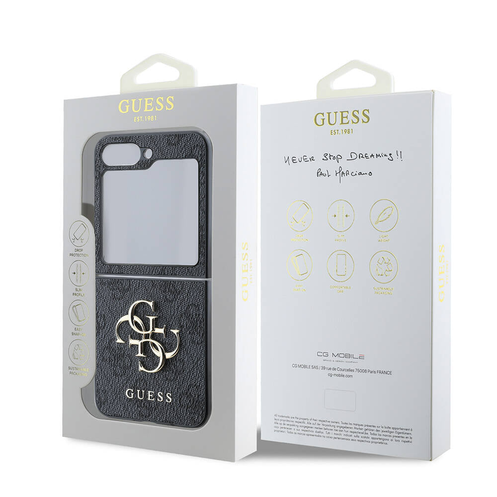 Guess Galaxy Z Flip 6 Orjinal Lisanslı Leather Metal Logo Telefon Kılıfı - 10