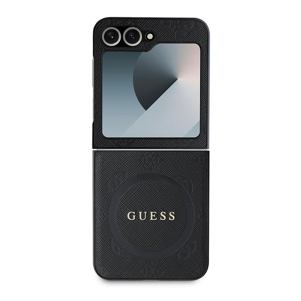 Guess Galaxy Z Flip 6 Orjinal Lisanslı Magsafe Şarj Özellikli Saffiano Metal Logo Telefon Kılıfı - 2