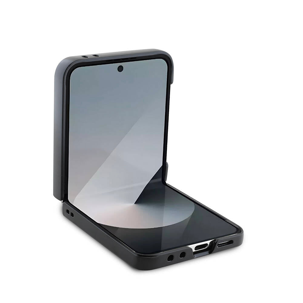 Guess Galaxy Z Flip 6 Orjinal Lisanslı Magsafe Şarj Özellikli Saffiano Metal Logo Telefon Kılıfı - 4