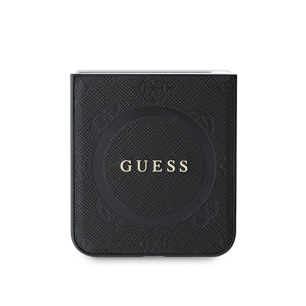 Guess Galaxy Z Flip 6 Orjinal Lisanslı Magsafe Şarj Özellikli Saffiano Metal Logo Telefon Kılıfı - 5