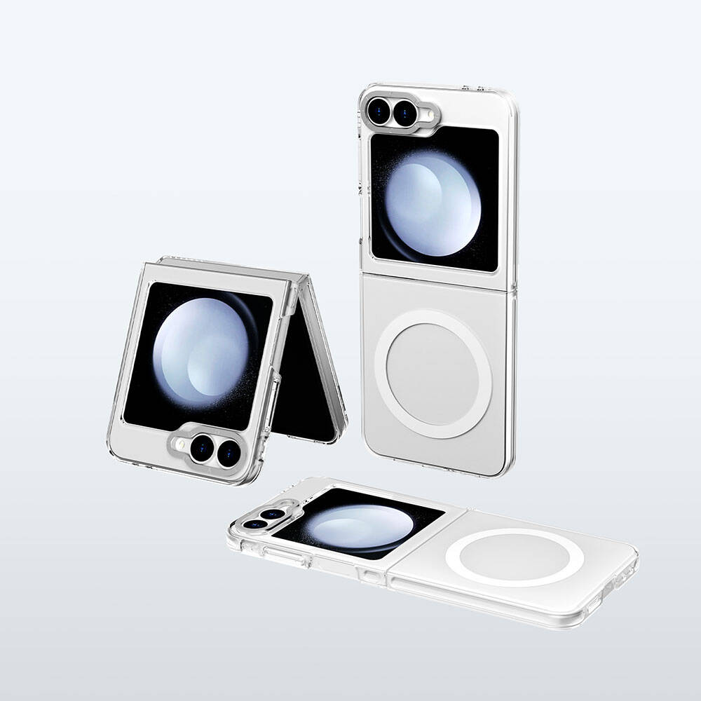 Youngkit Crystal Shield Serisi Galaxy Z Flip 6 Kılıf Magsafe Şarj Özellikli Şeffaf Telefon Kılıfı - 2