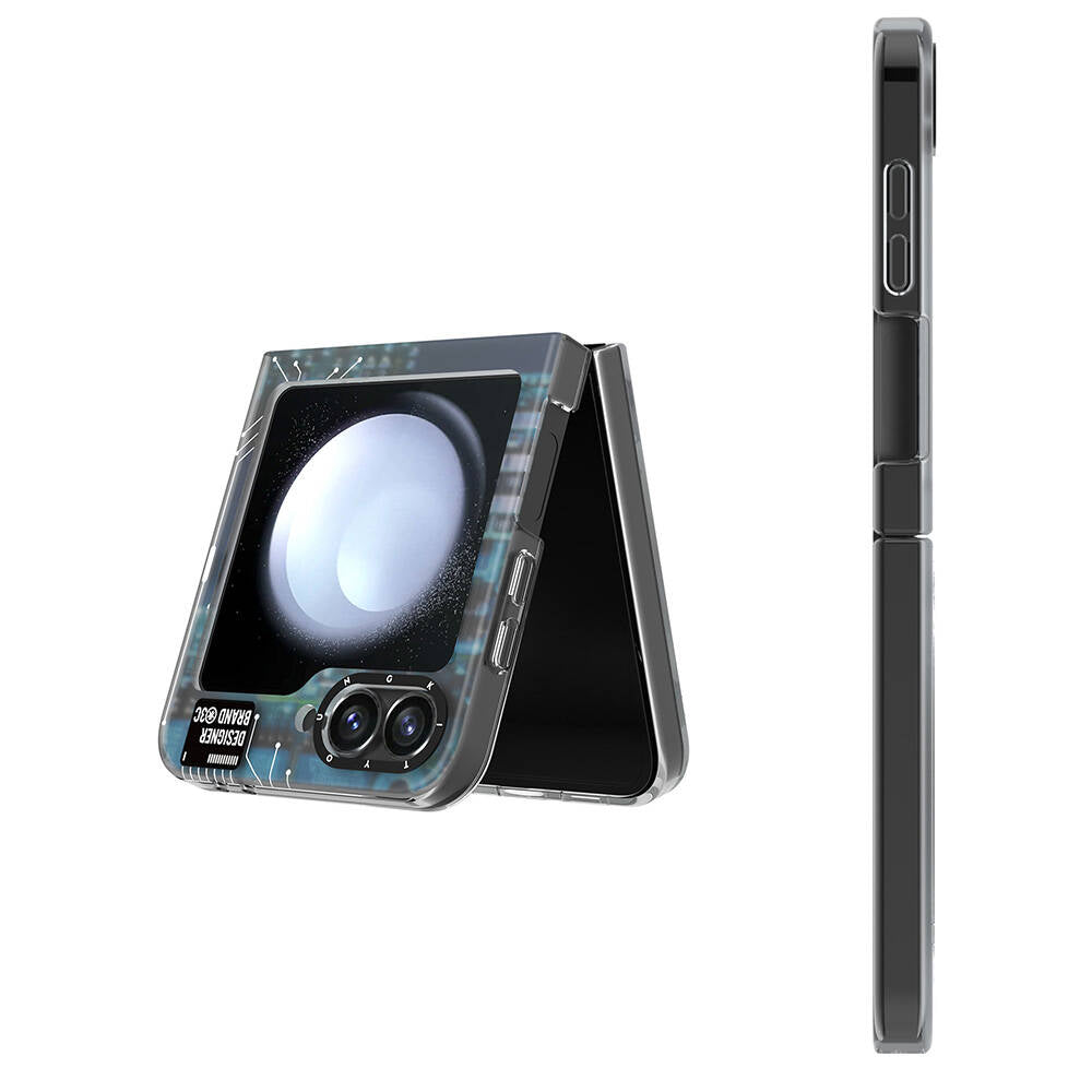 Youngkit Tegnology Serisi Galaxy Z Flip 6 Kılıf Magsafe Şarj Özellikli Telefon Kılıfı - 3