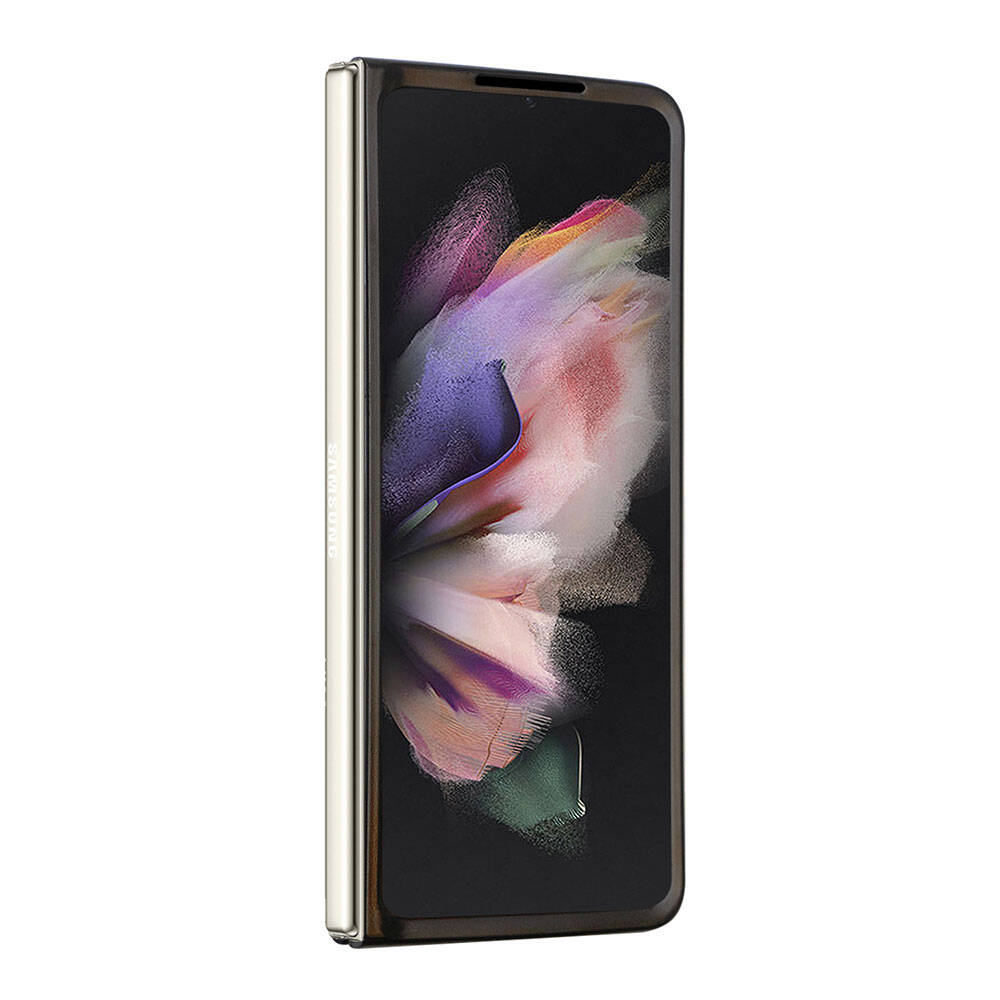 Guess Galaxy Z Fold 5 Orjinal Lisanslı PU Deri Taşlı Üçgen Logo 4G Desenli Strass Telefon Kılıfı - 9