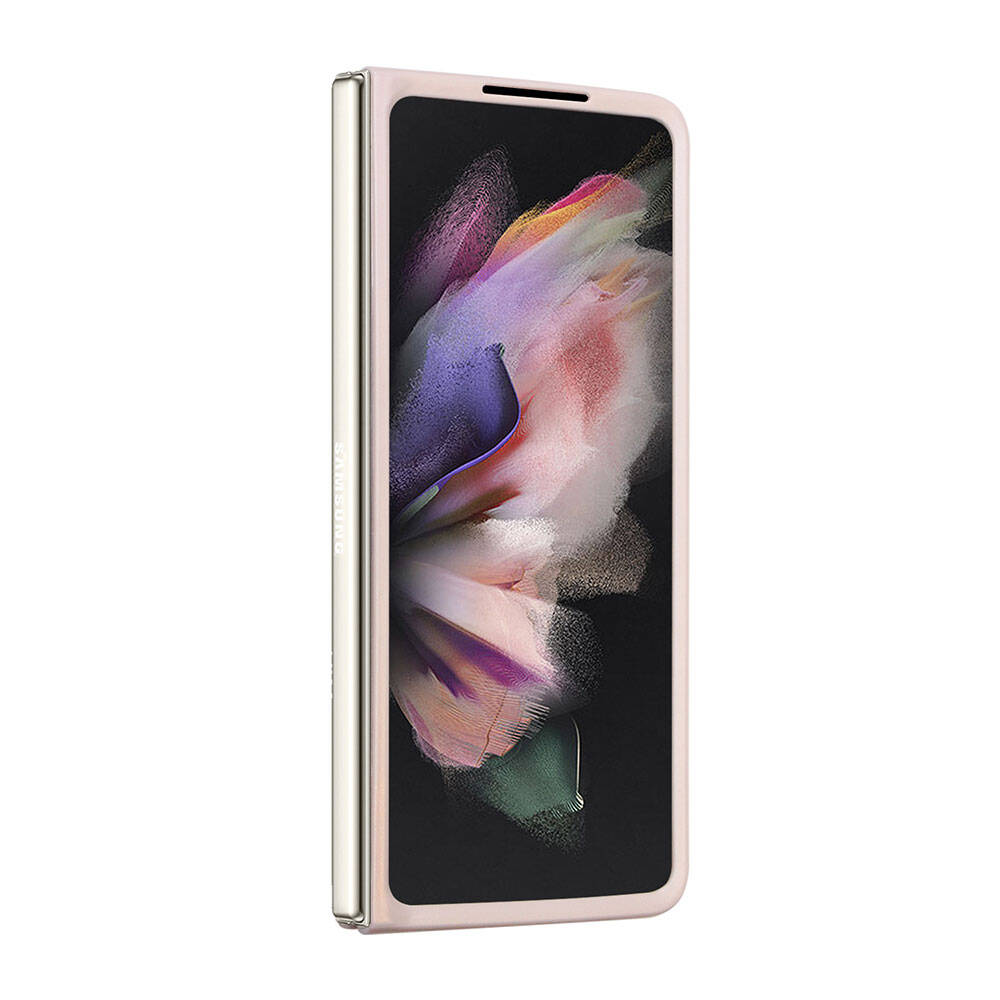 Guess Galaxy Z Fold 5 Orjinal Lisanslı PU Deri Taşlı Üçgen Logo 4G Desenli Strass Telefon Kılıfı - 15