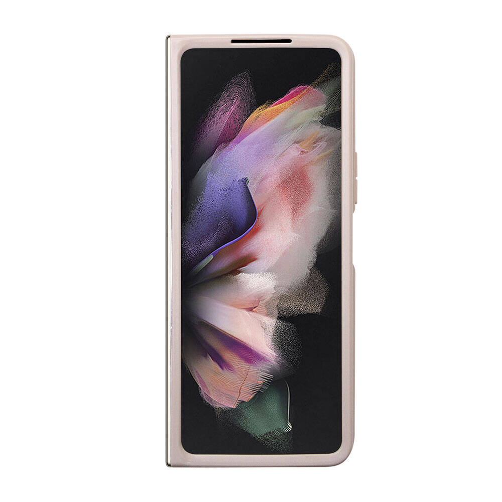 Guess Galaxy Z Fold 5 Orjinal Lisanslı PU Deri Taşlı Üçgen Logo 4G Desenli Strass Telefon Kılıfı - 16