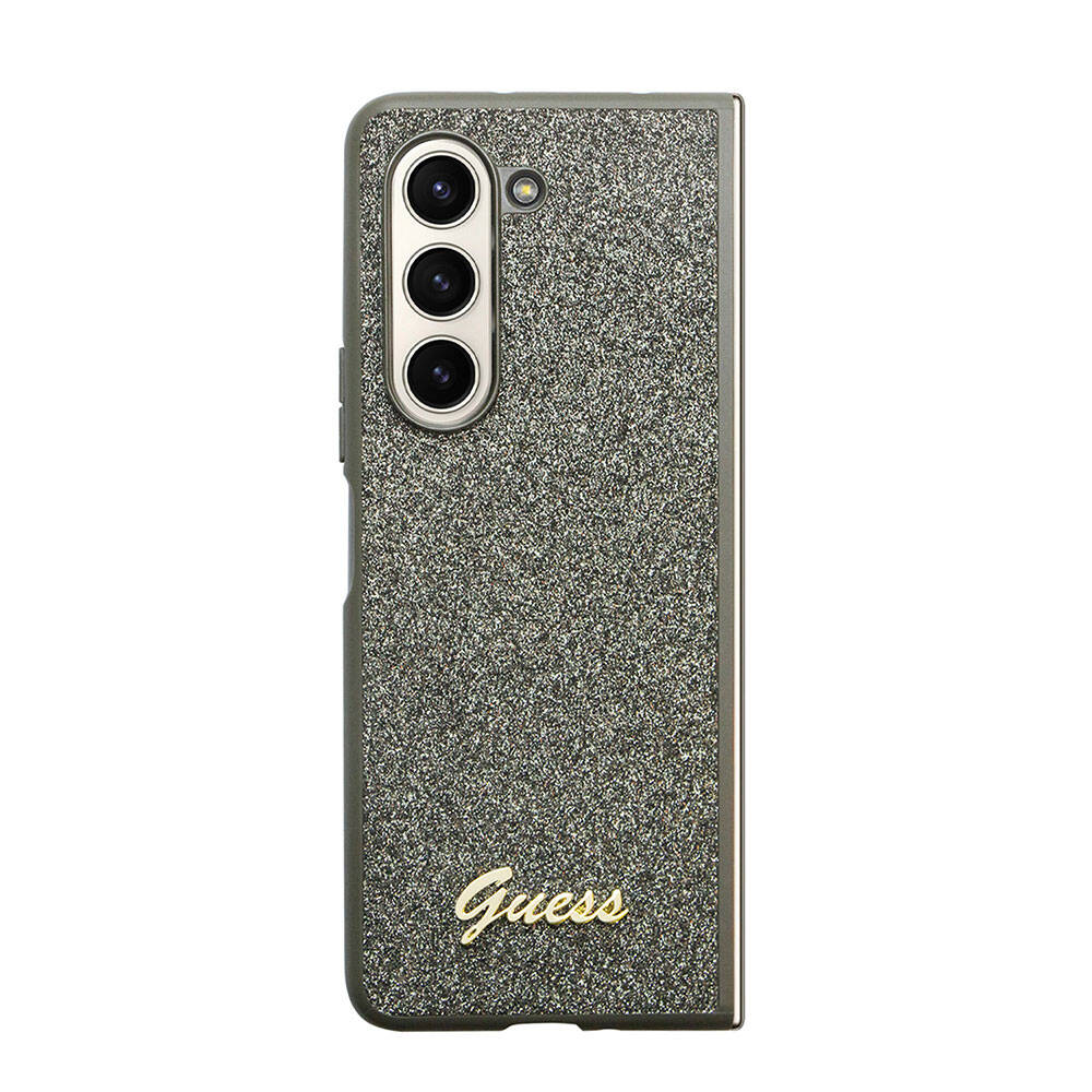 Guess Galaxy Z Fold 5 Orjinal Lisanslı Yazı Logolu Glitter Flakes Kapak - 2