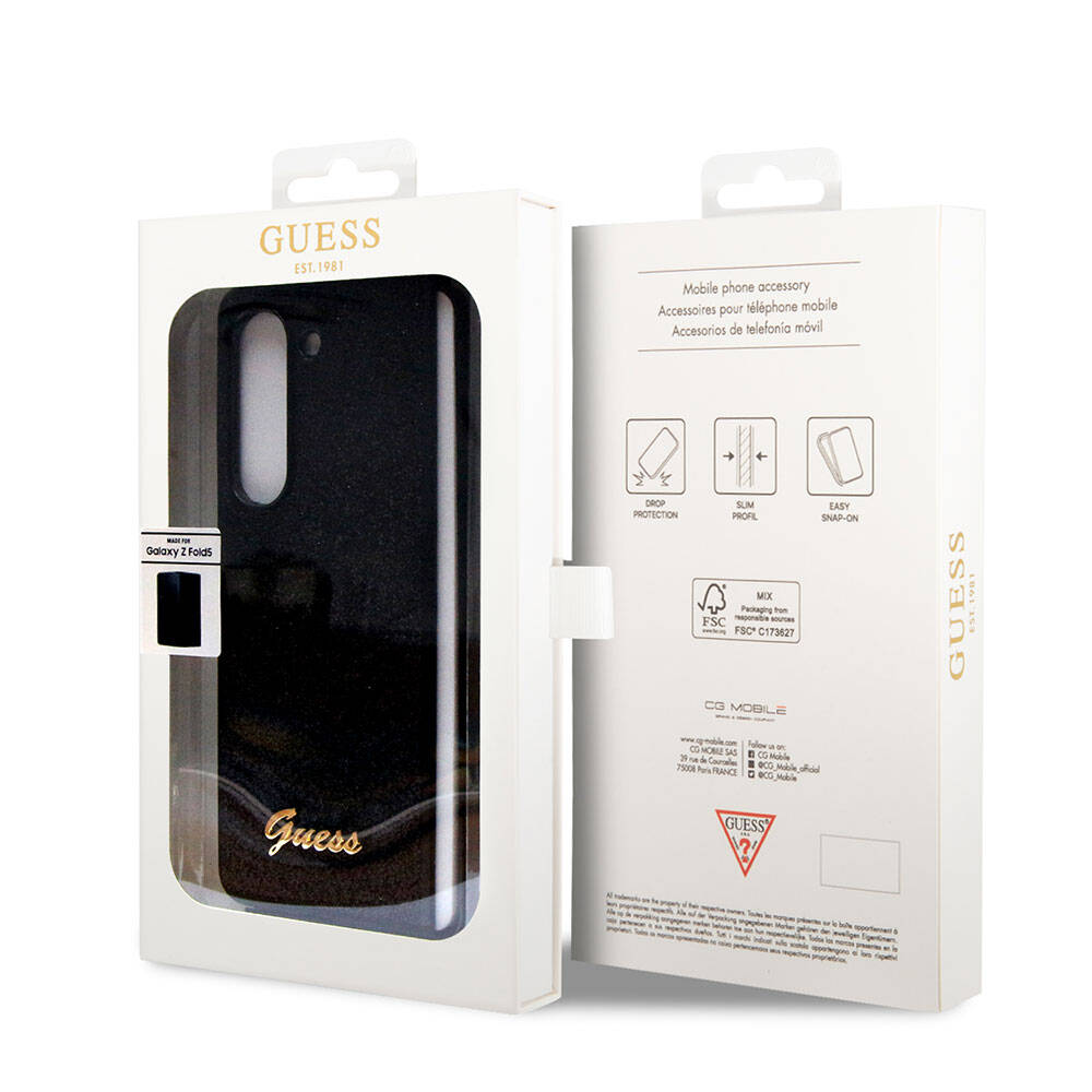 Guess Galaxy Z Fold 5 Orjinal Lisanslı Yazı Logolu Glitter Script Telefon Kılıfı - 6
