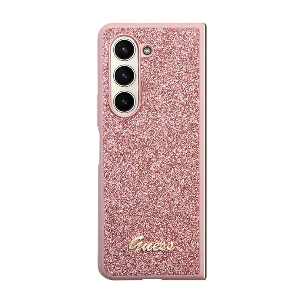 Guess Galaxy Z Fold 5 Orjinal Lisanslı Yazı Logolu Glitter Script Telefon Kılıfı - 8