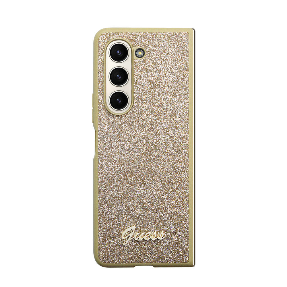 Guess Galaxy Z Fold 5 Orjinal Lisanslı Yazı Logolu Glitter Script Telefon Kılıfı - 14