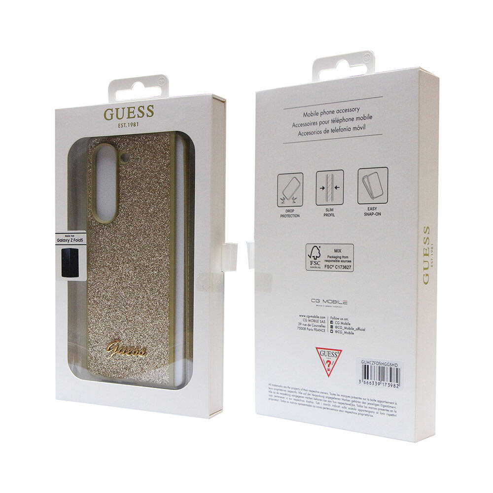 Guess Galaxy Z Fold 5 Orjinal Lisanslı Yazı Logolu Glitter Script Telefon Kılıfı - 18