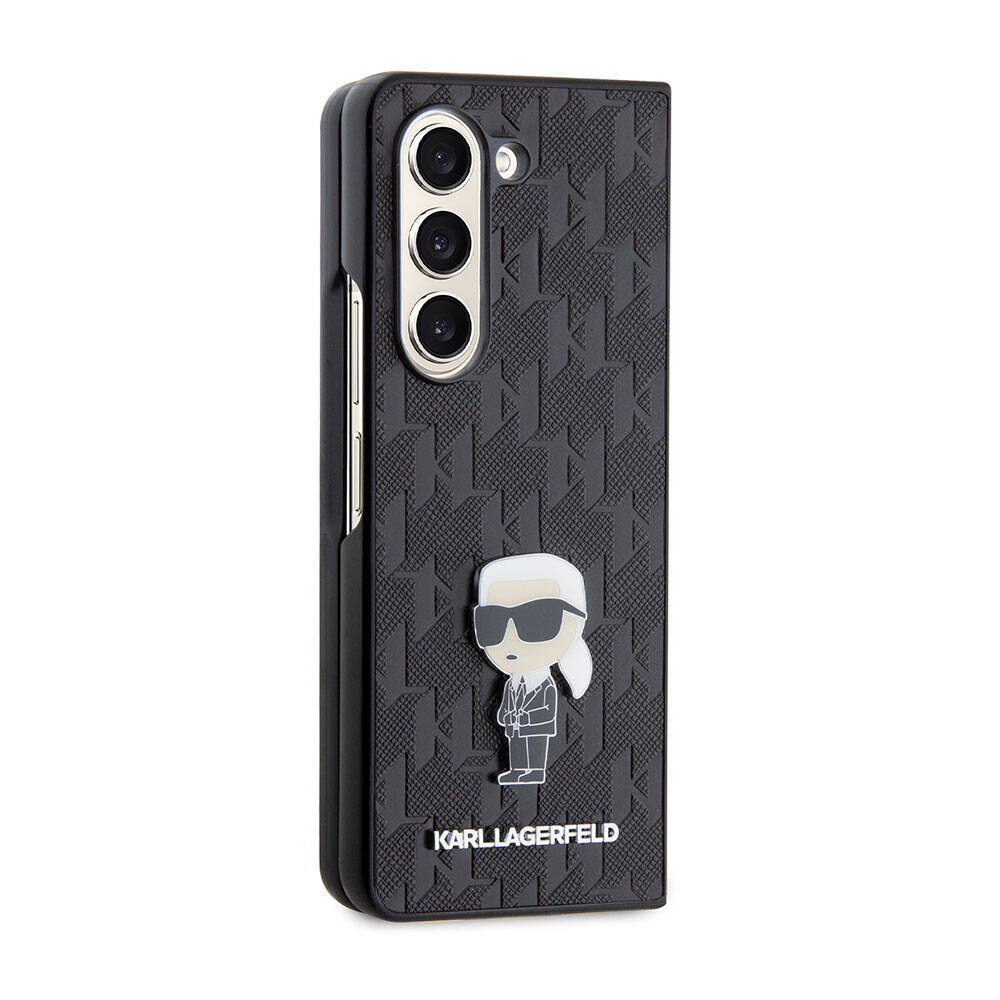 Karl Lagerfeld Galaxy Z Fold 5 Kılıf Orjinal Lisanslı KL Desenli Karl İkonik Saffiano Telefon Kılıfı - 5